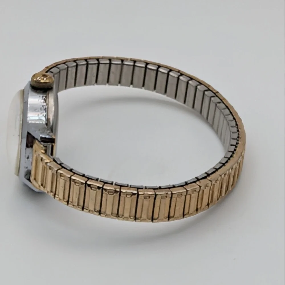 Westclox Vintage 17 Jewels Mechanical Watch Gold Tone Speidel Bracelet‎ Box